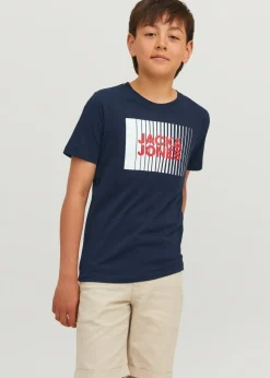 Jack & Jones Kids Navy Logo T-Shirt (6-16yrs)