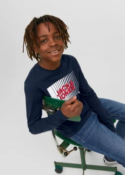 Jack & Jones Kids Navy Long Sleeve T-Shirt (8-16yrs)
