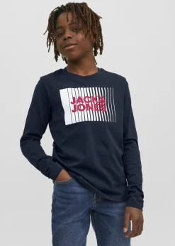 Jack & Jones Kids Navy Long Sleeve T-Shirt (8-16yrs)