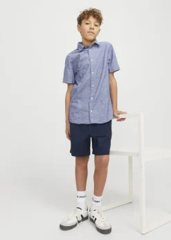 Jack & Jones Navy Chino Jogger Shorts (8-16yrs)