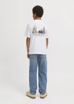 Jack & Jones White Boston T-Shirt (8-16yrs)