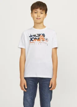 Jack & Jones White Luke T-Shirt (8-16yrs)