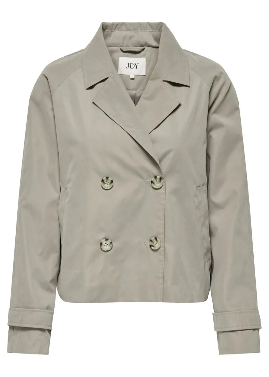 JDY Beige Cropped Trench Coat