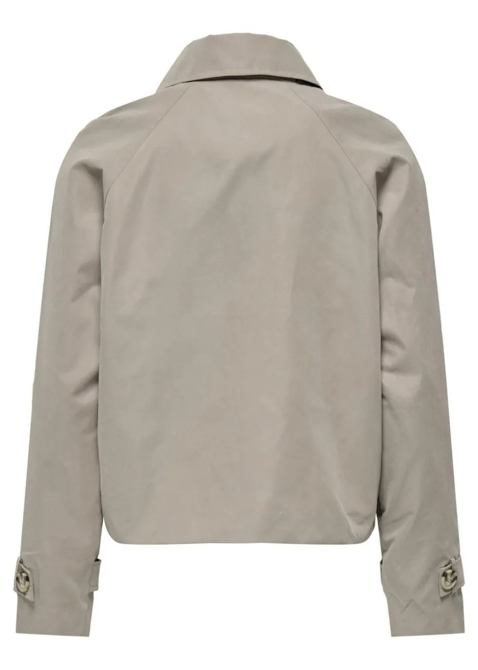 JDY Beige Cropped Trench Coat