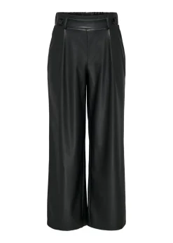 JDY Black Leather Look Trousers