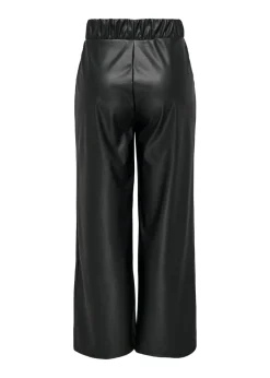 JDY Black Leather Look Trousers