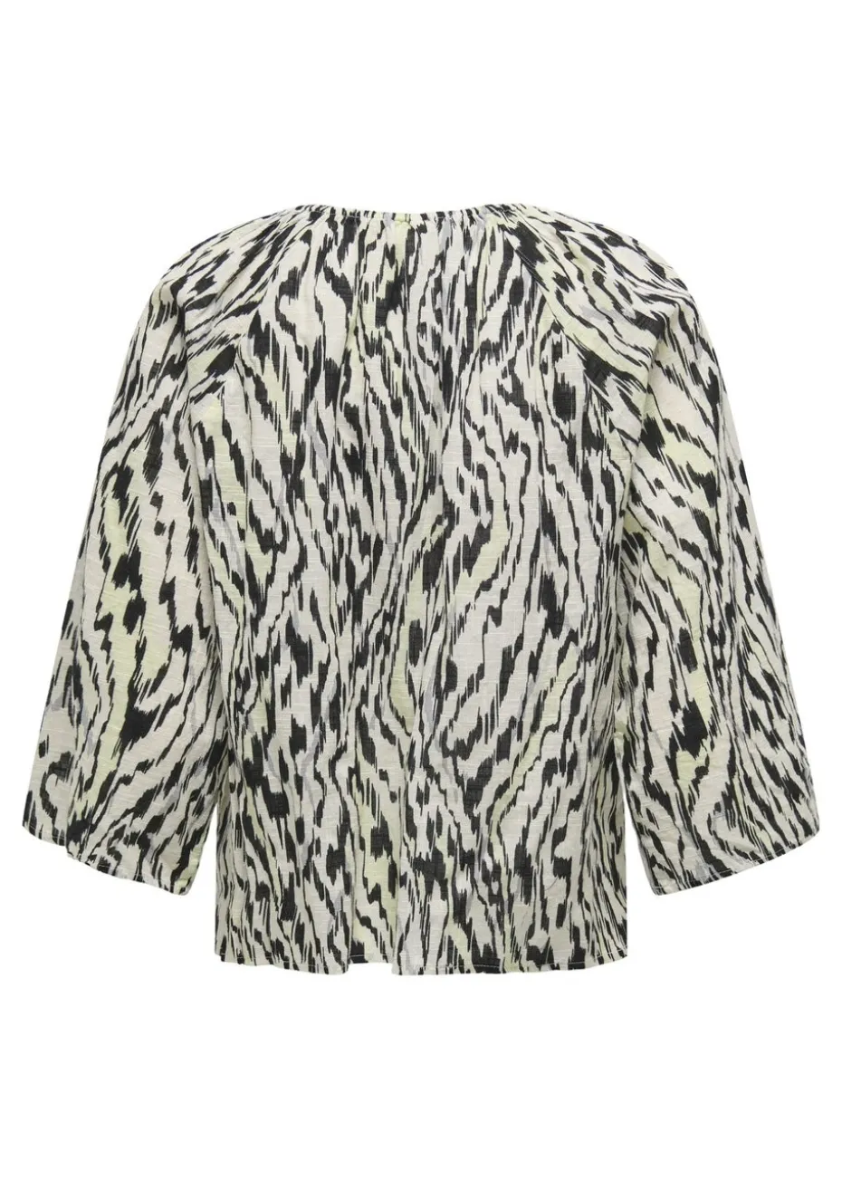 JDY Black Sapna Tassel Blouse