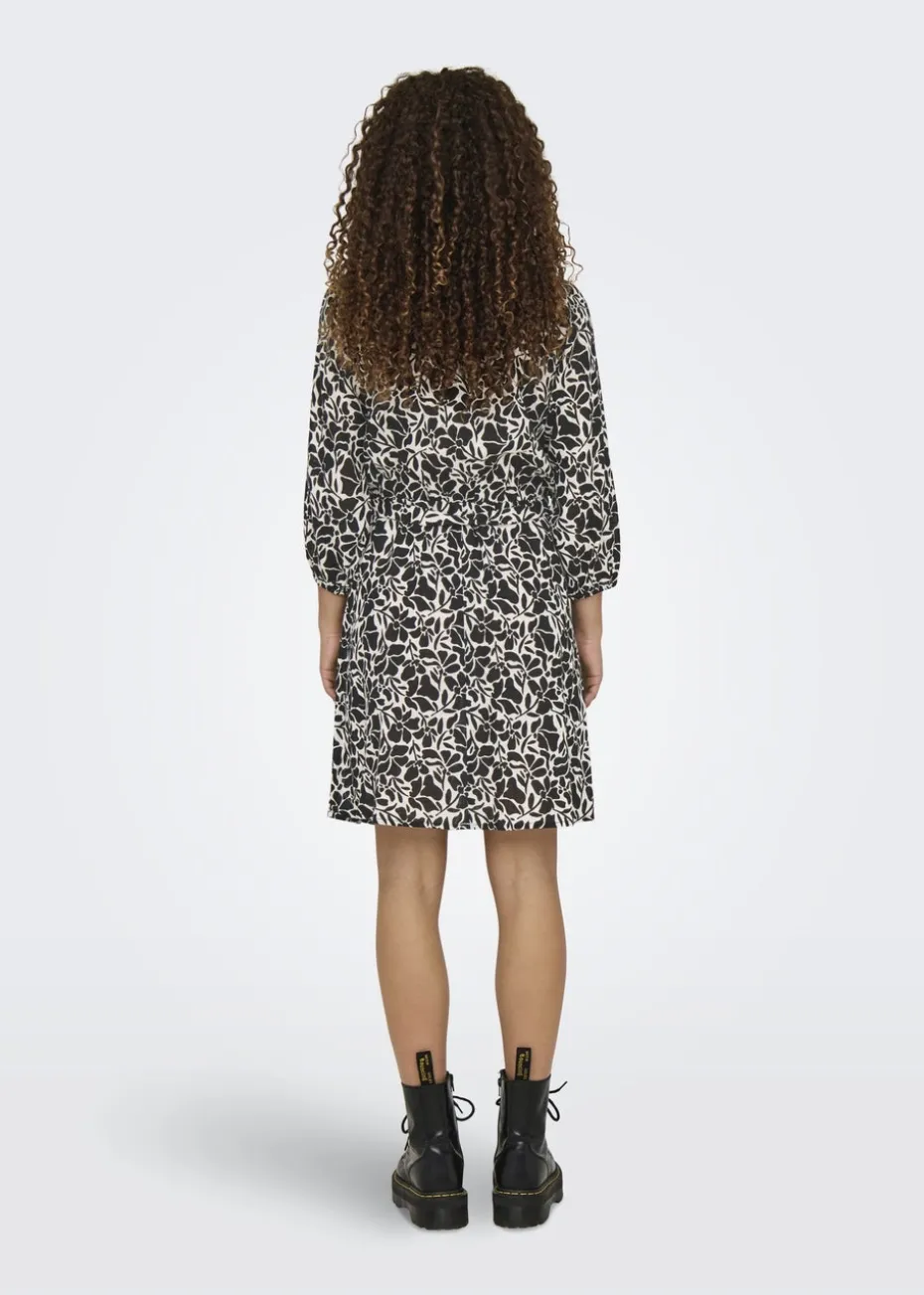 JDY Black Sapna Tassel Smock Dress