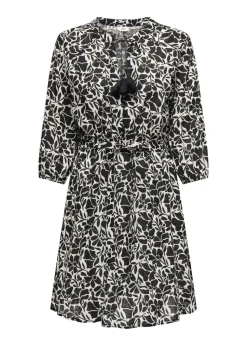 JDY Black Sapna Tassel Smock Dress