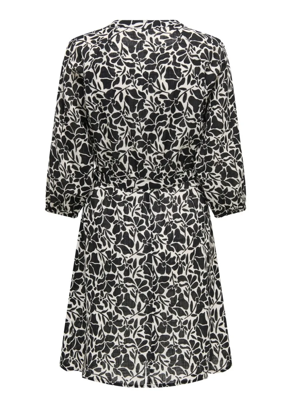 JDY Black Sapna Tassel Smock Dress