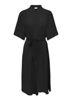 JDY Black Shirt Midi Dress