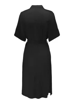 JDY Black Shirt Midi Dress