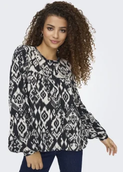 JDY Black Tiger Blouse