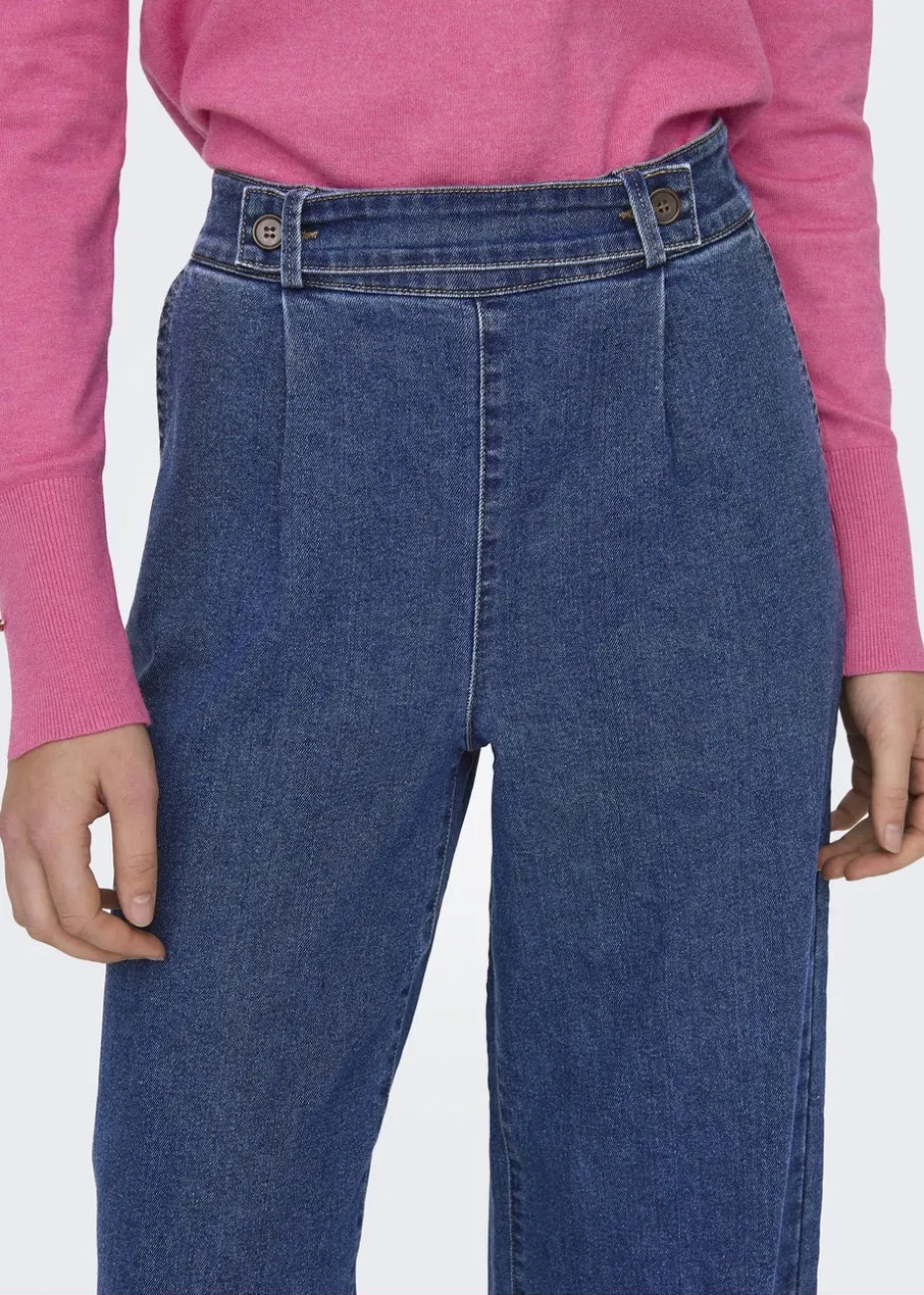 JDY Blue Geggo Button Jeans