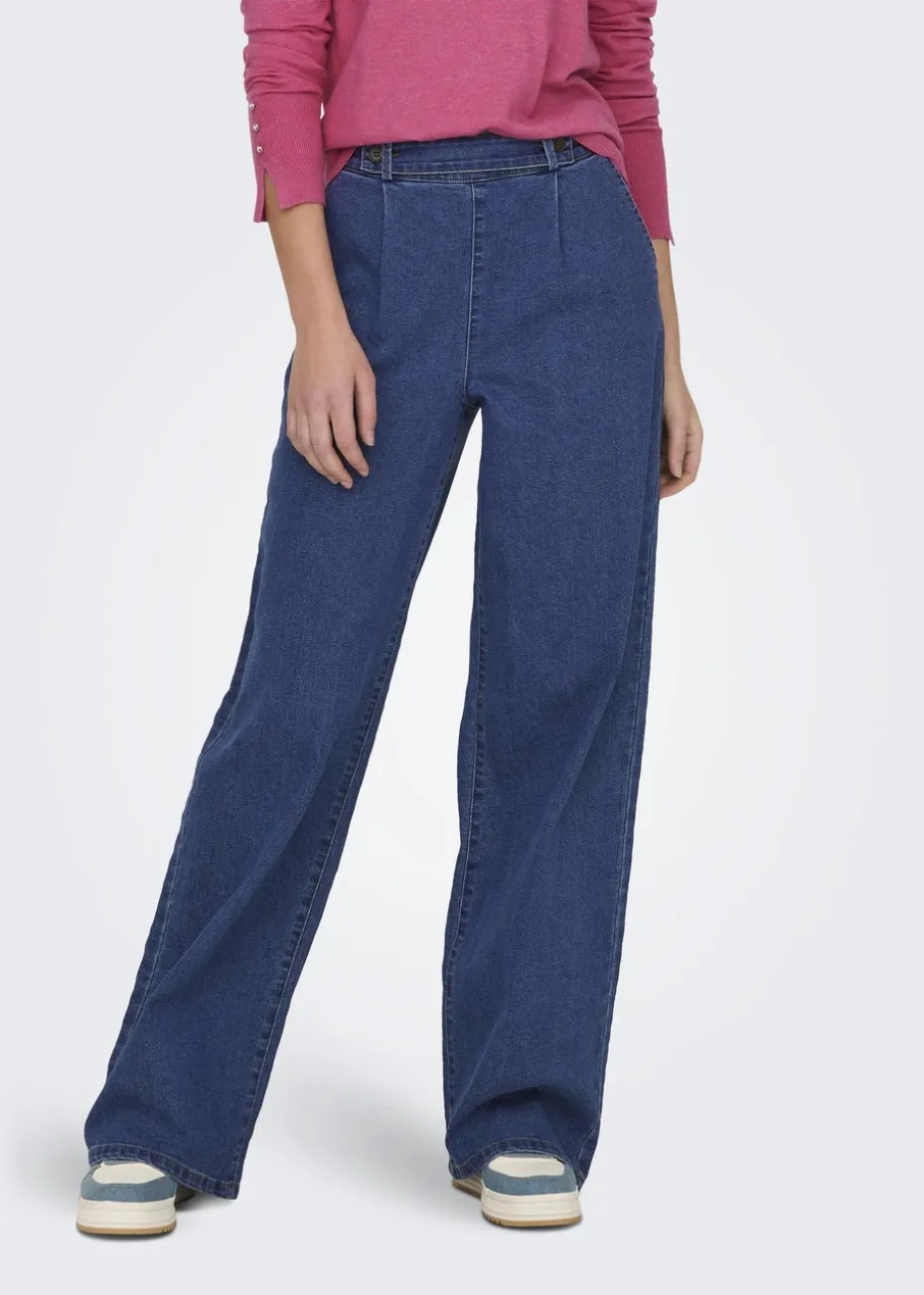 JDY Blue Geggo Button Jeans