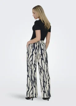JDY Cream Abstract Camille Trousers