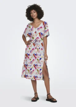 JDY Cream Print Smock Dress