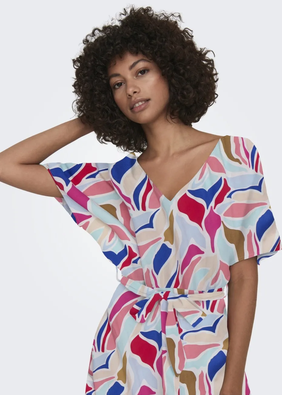 JDY Cream Print Smock Dress