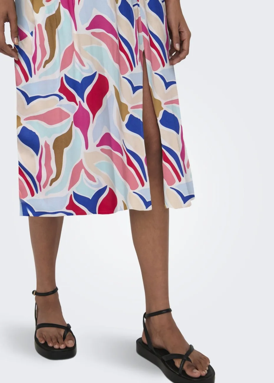 JDY Cream Print Smock Dress