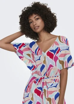 JDY Cream Print Smock Dress