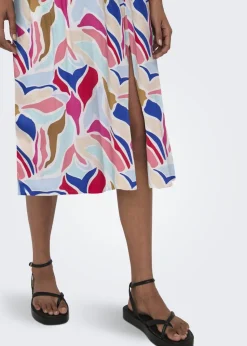 JDY Cream Print Smock Dress