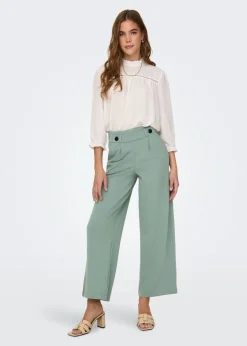JDY Green Geggo Button Trousers