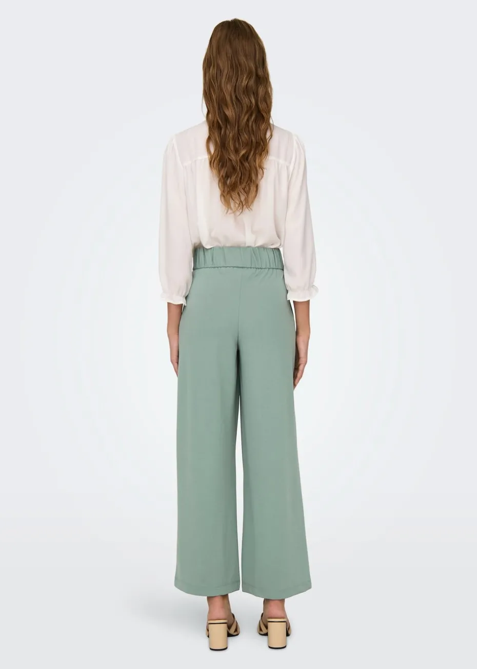 JDY Green Geggo Button Trousers