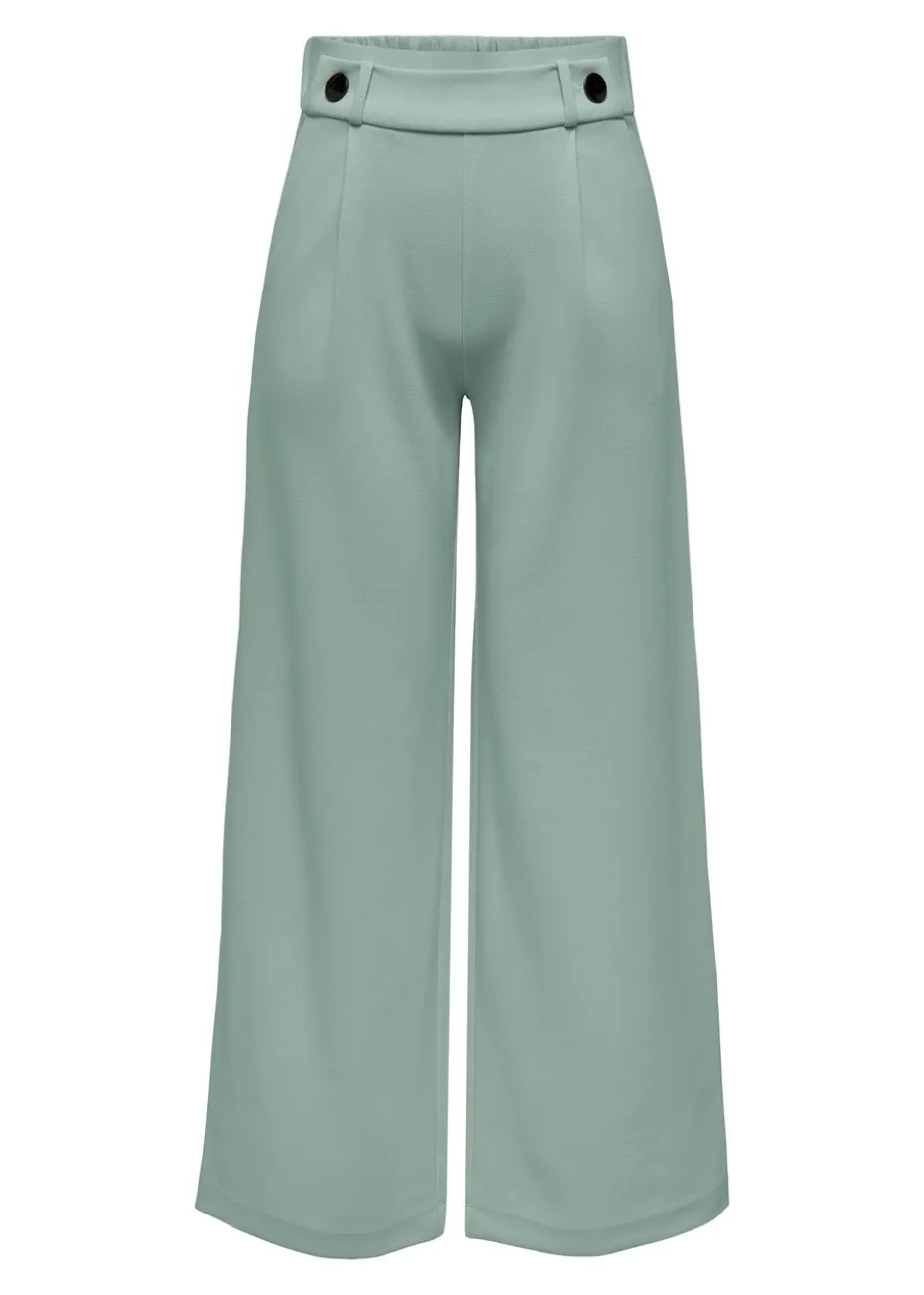 JDY Green Geggo Button Trousers