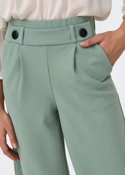 JDY Green Geggo Button Trousers