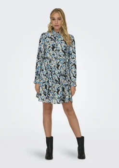 JDY Multicoloured Floral Print Long Sleeve Shirt Dress