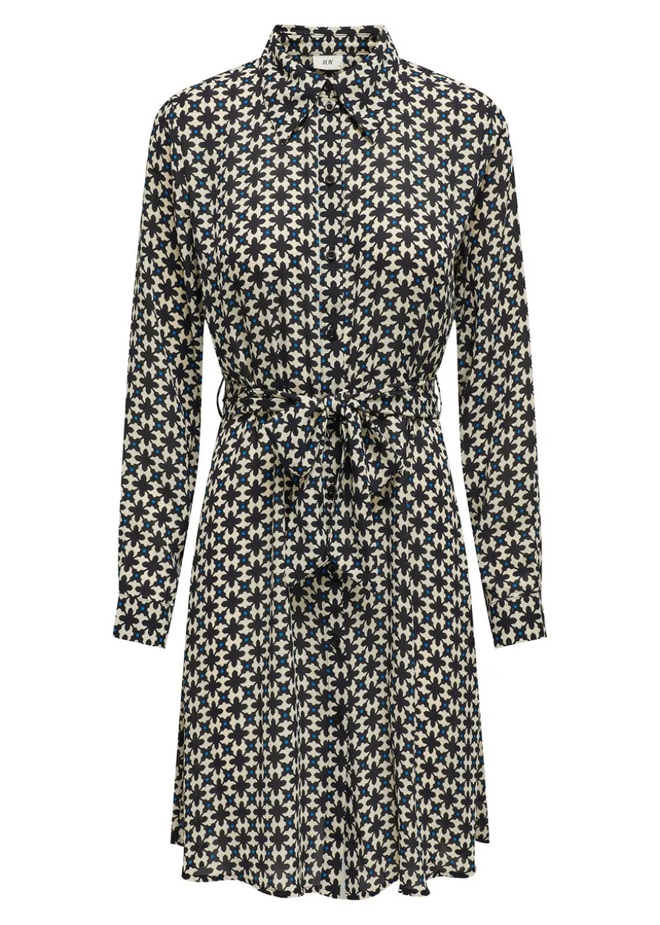 JDY Multicoloured Floral Print Long Sleeve Shirt Dress