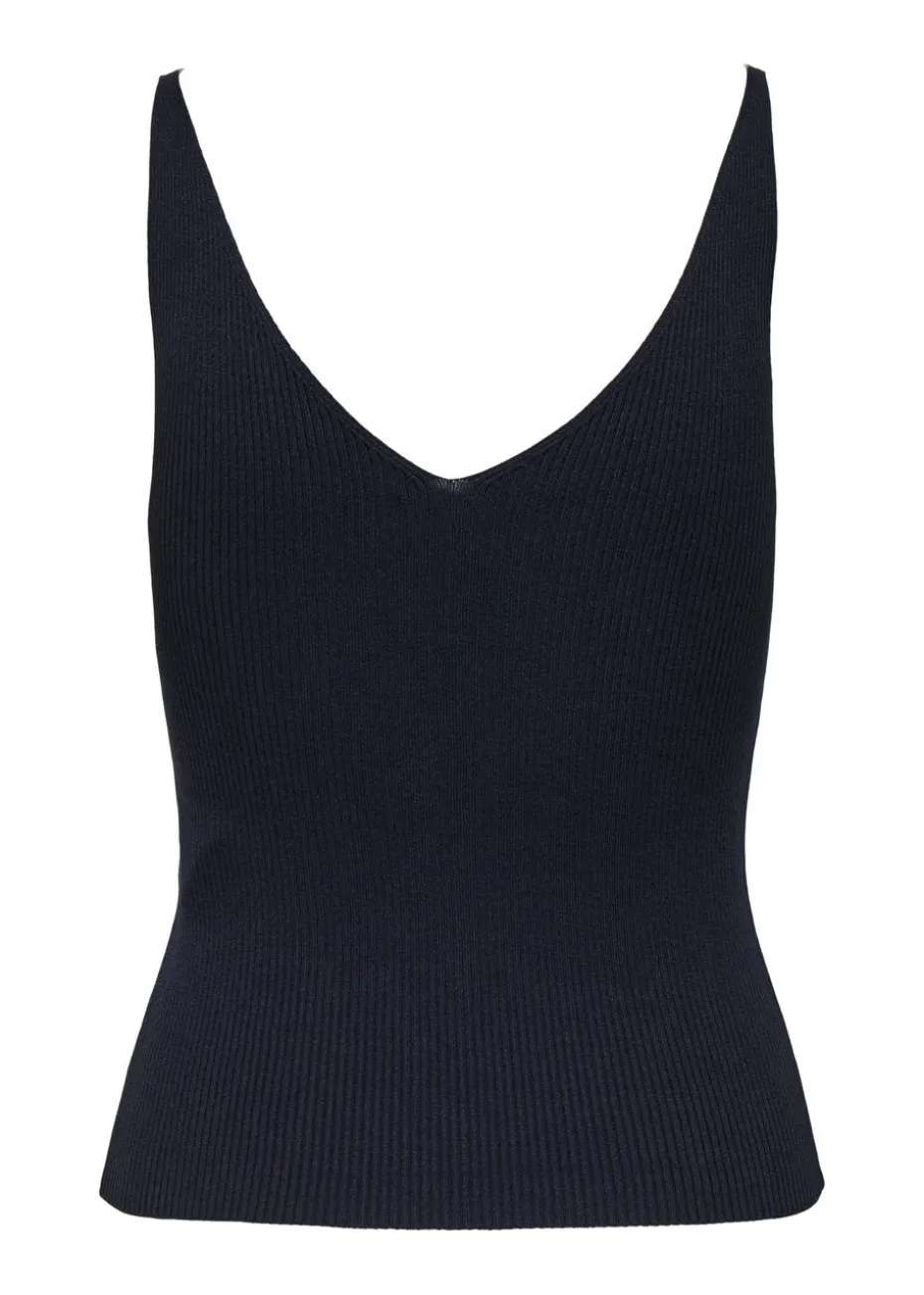 JDY Navy Daisy Knitted Vest