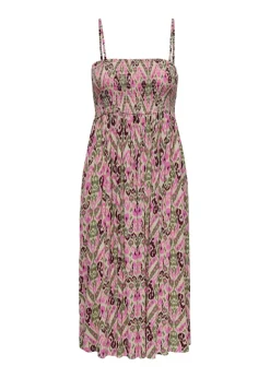 JDY Pink Abstract Midi Dress