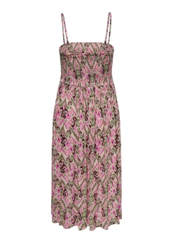 JDY Pink Abstract Midi Dress