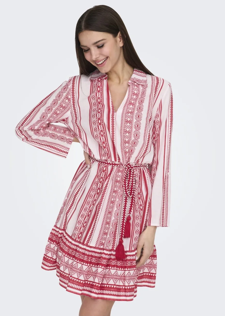 JDY Pink Anna Belted Dress