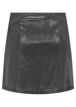 JDY Silver Glitter Mini Skirt