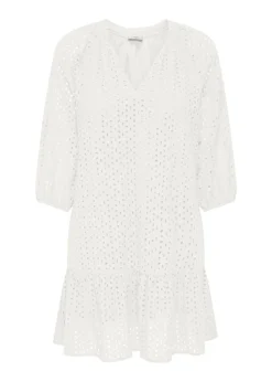 JDY White Embroidered Smock Dress