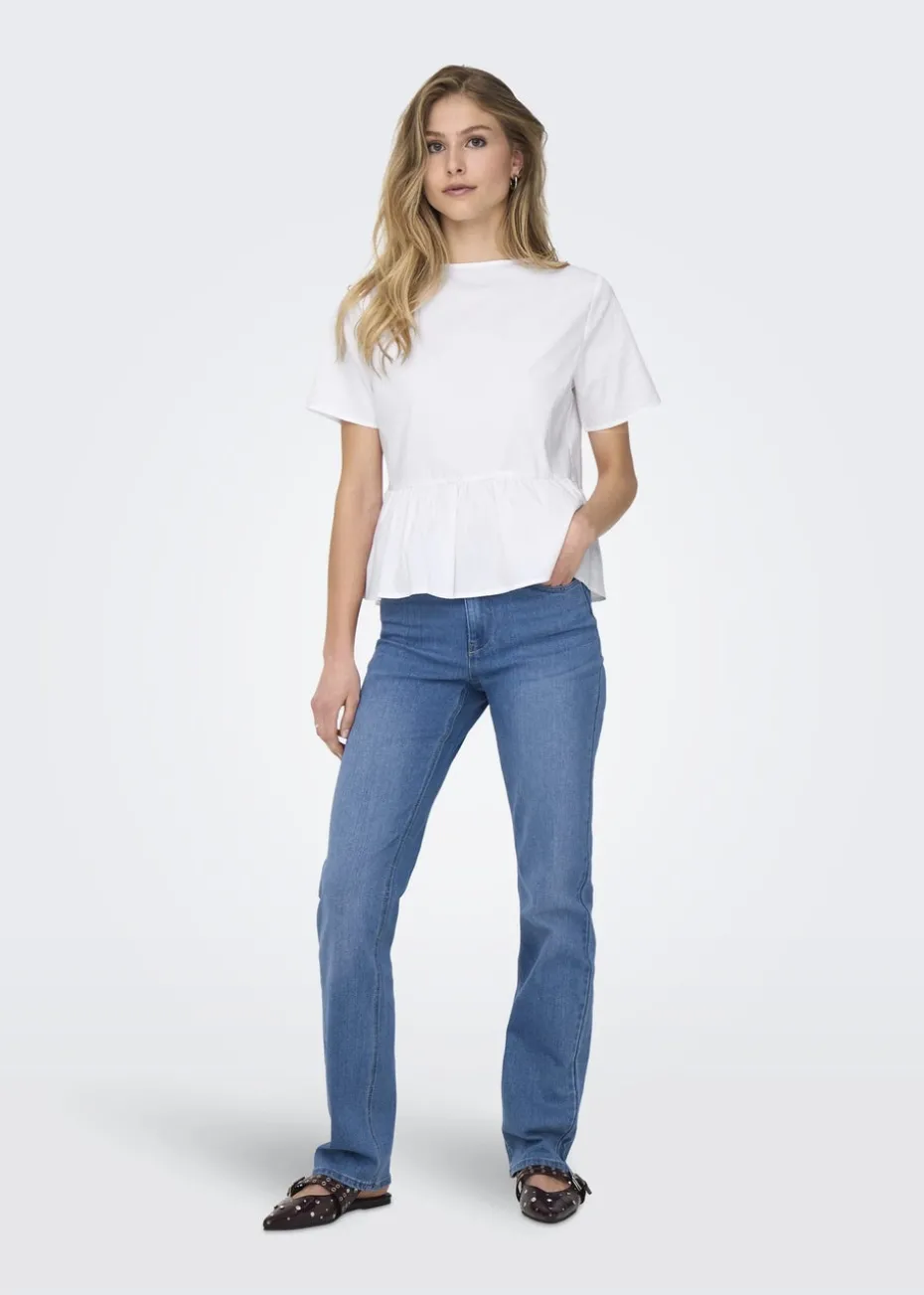 JDY White Ribbon Blouse