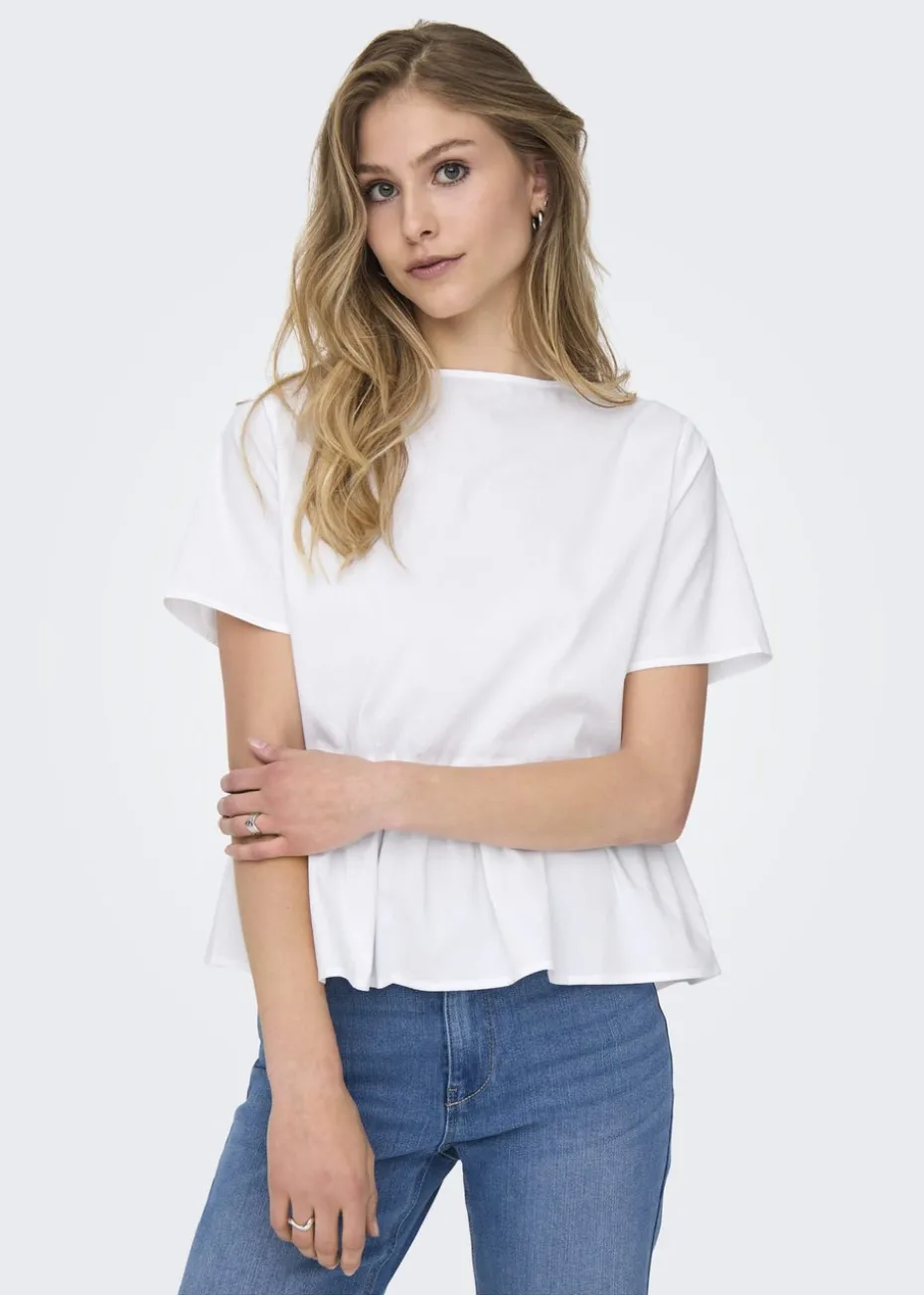 JDY White Ribbon Blouse