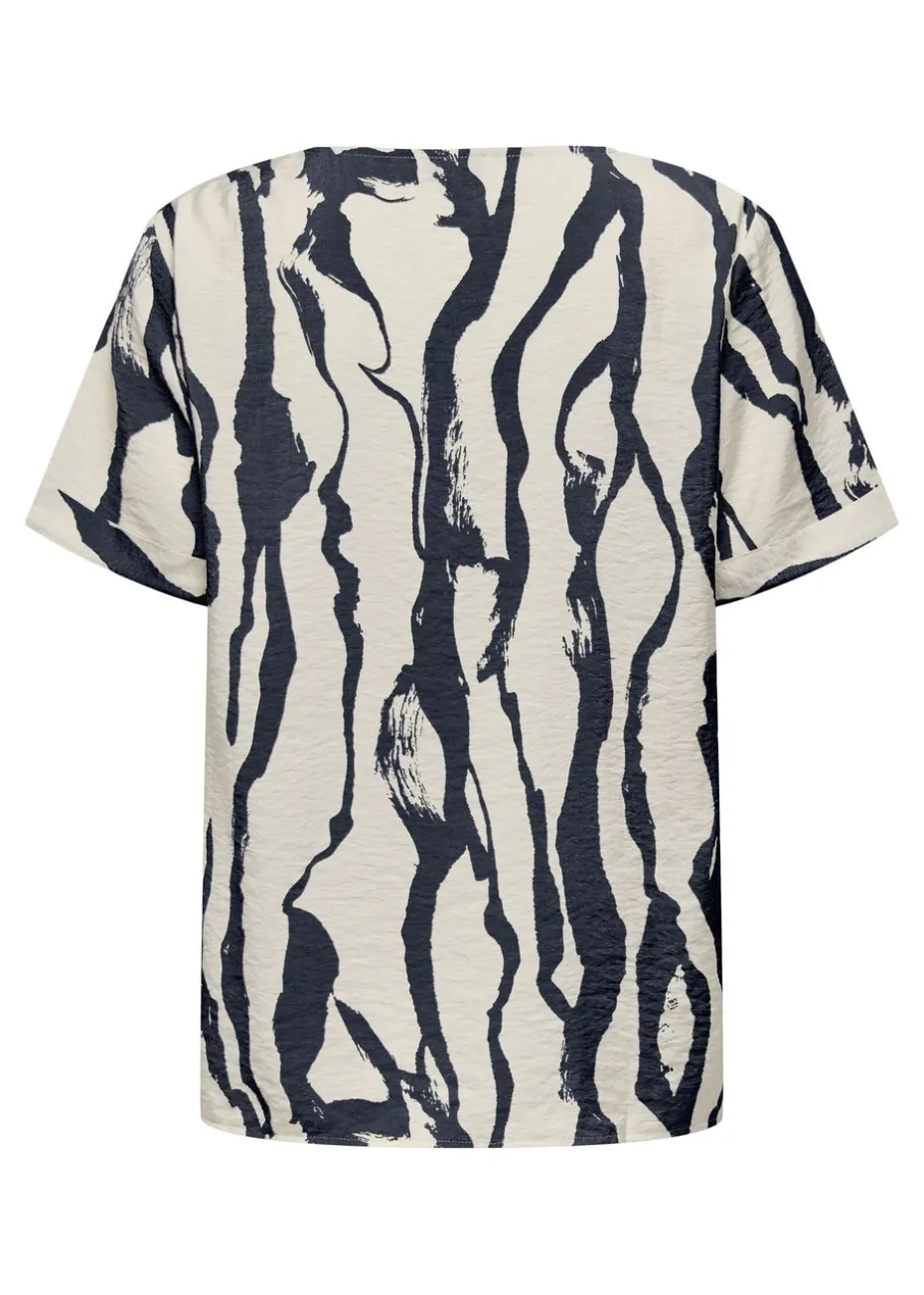 JDY White Short Sleeve Blouse