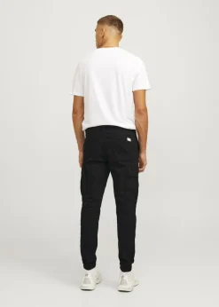 JJ Rebel Black Michael Cargo Trousers