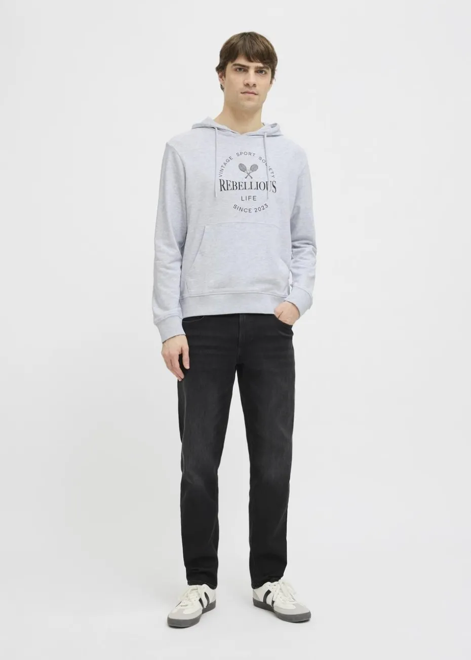 JJ Rebel Grey Tennis Slogan Hoodie