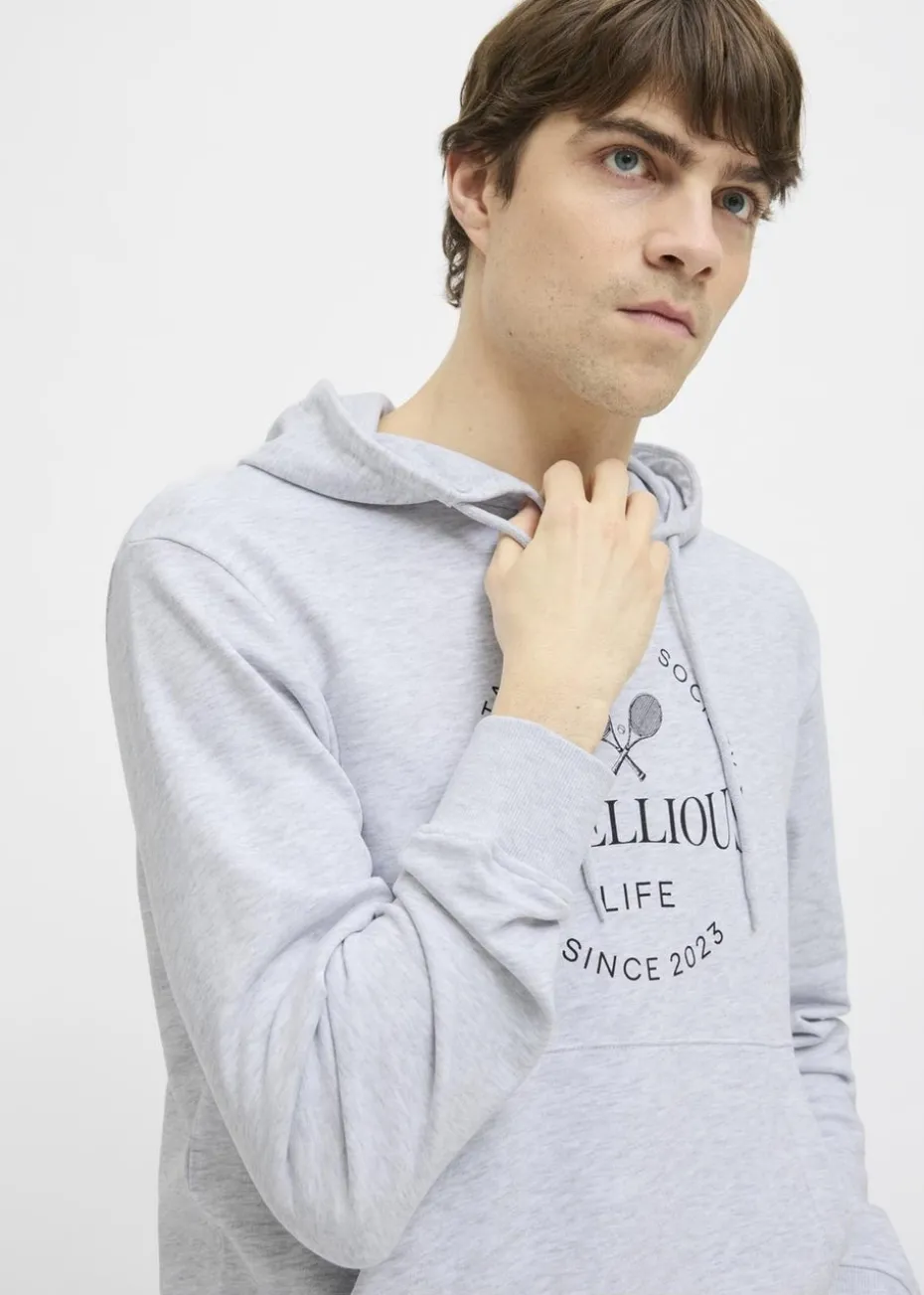 JJ Rebel Grey Tennis Slogan Hoodie