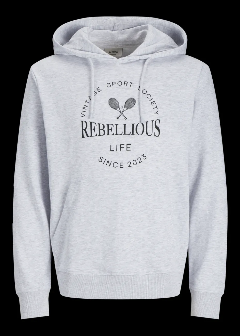 JJ Rebel Grey Tennis Slogan Hoodie