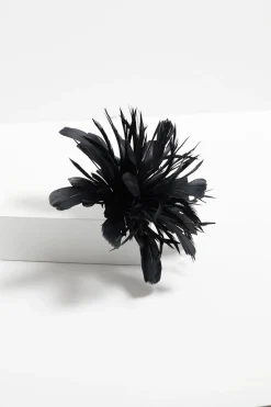 Jon Richard Black Statement Floral Clip Fascinator