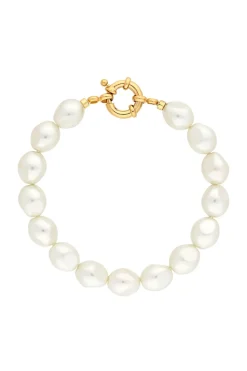Jon Richard Cream Pearlised Baroque Bracelet