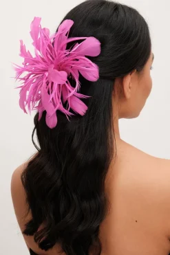 Jon Richard Fuschia Statement Floral Clip Fascinator