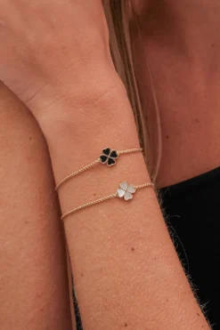 Jon Richard Gold Plated & Mother Of Pearl Enamel Heart Clover Toggle Bracelet