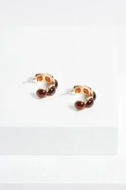Jon Richard Gold Plated & Resin Hoops