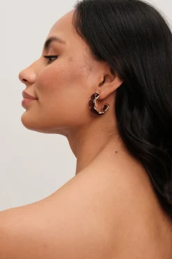 Jon Richard Gold Plated & Resin Hoops